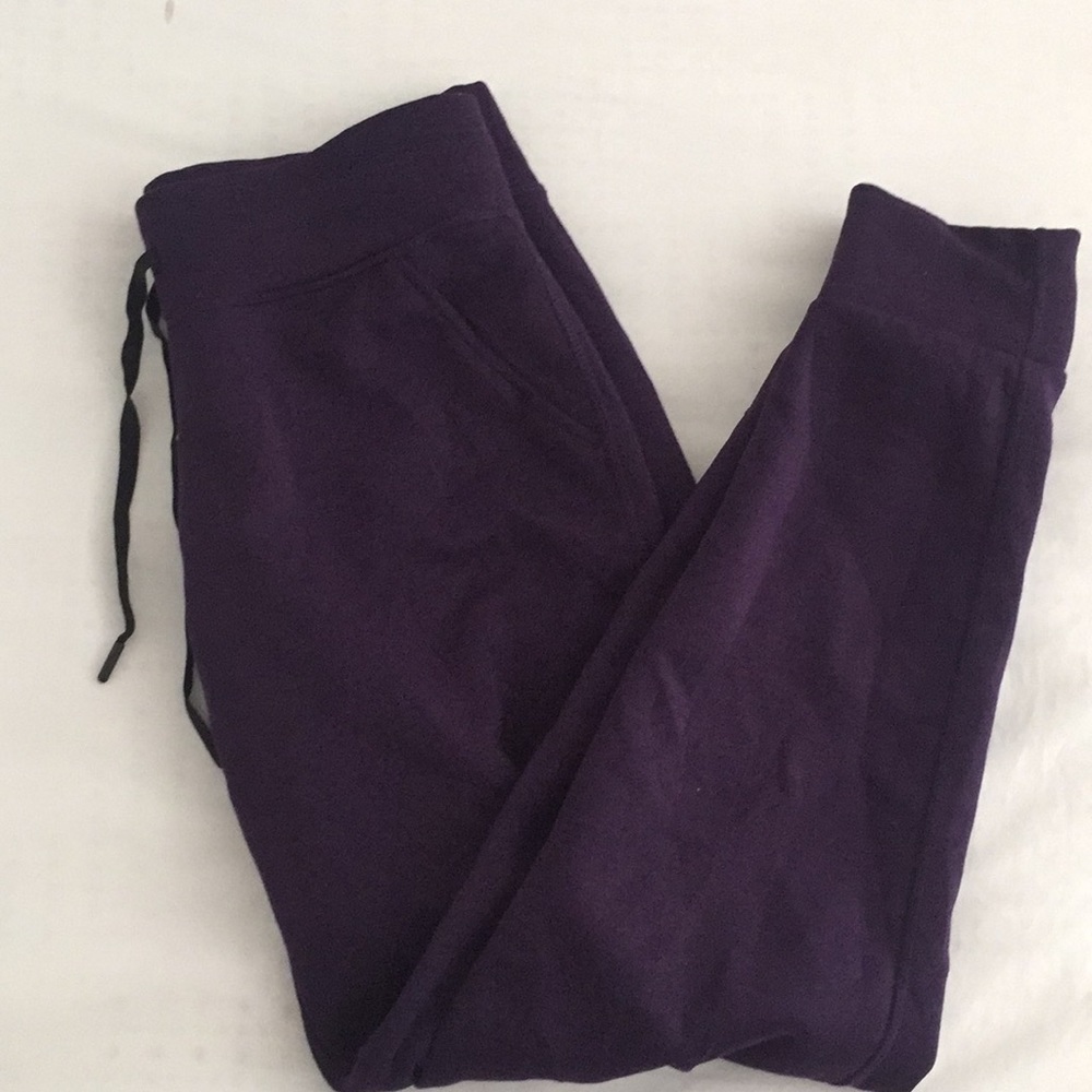dark purple sweatpants
